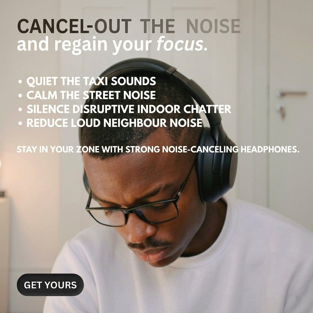 Noise Cancelling Headphones Ad