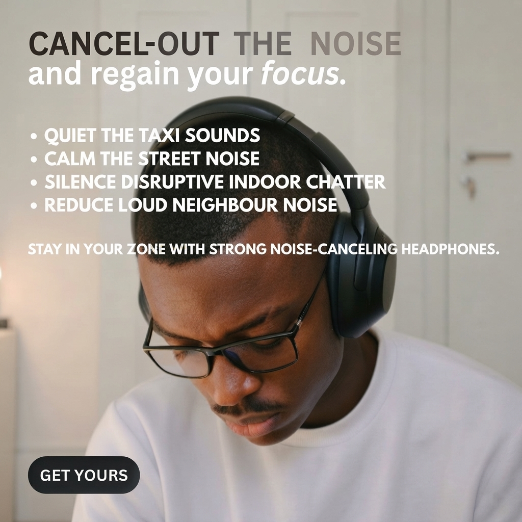 Noise Cancelling Headphones Ad